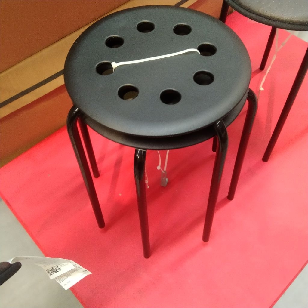 Bangku Bulat 32 Cm Stool Kursi Bakso Alas Plastik Kaki Besi