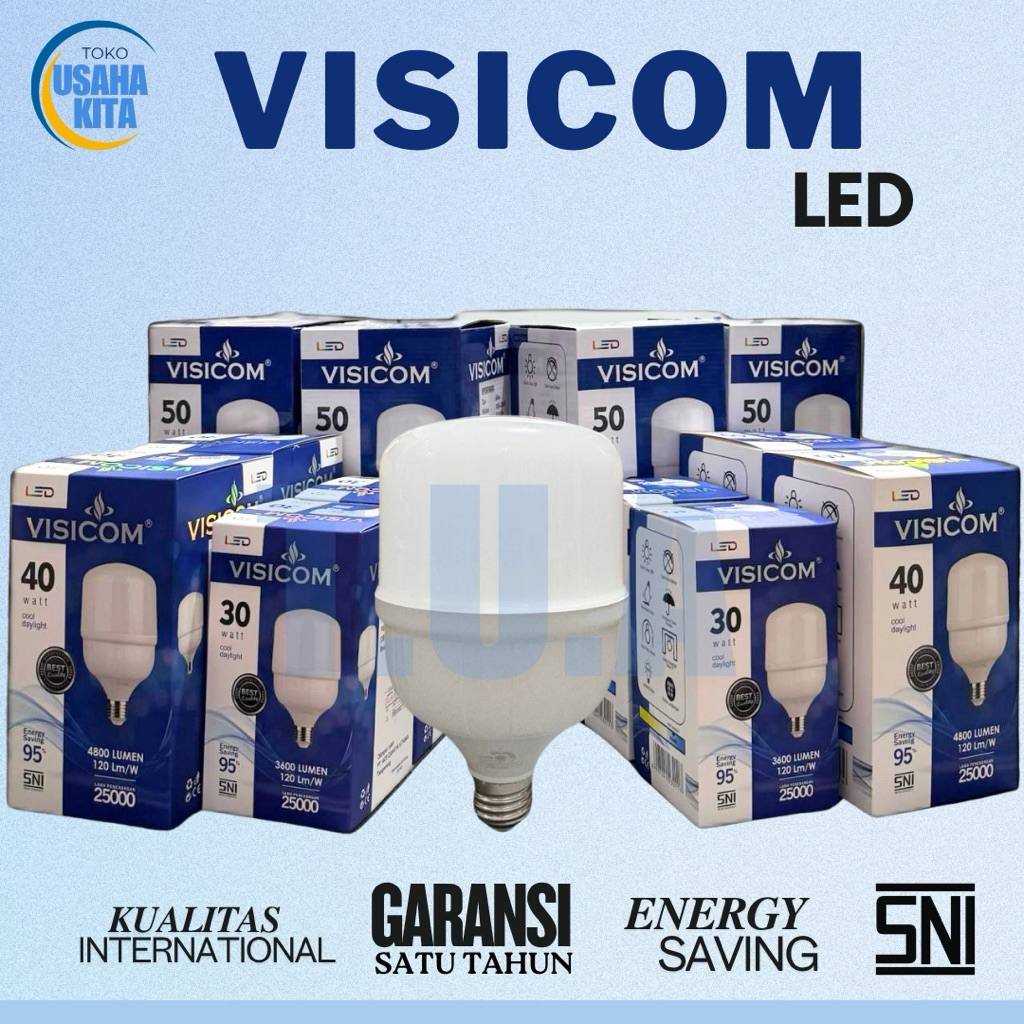 LAMPU LED CAPSULE VISICOM 20W/30W/40W/50W PUTIH E27