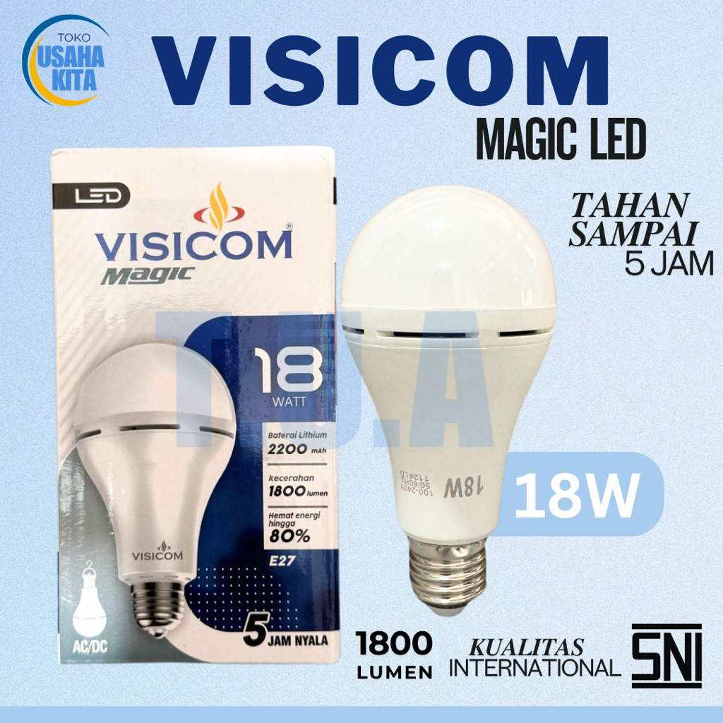 Lampu Led Magic Visicom Emergency 12W/18W/23W/27 W Pasti Ori