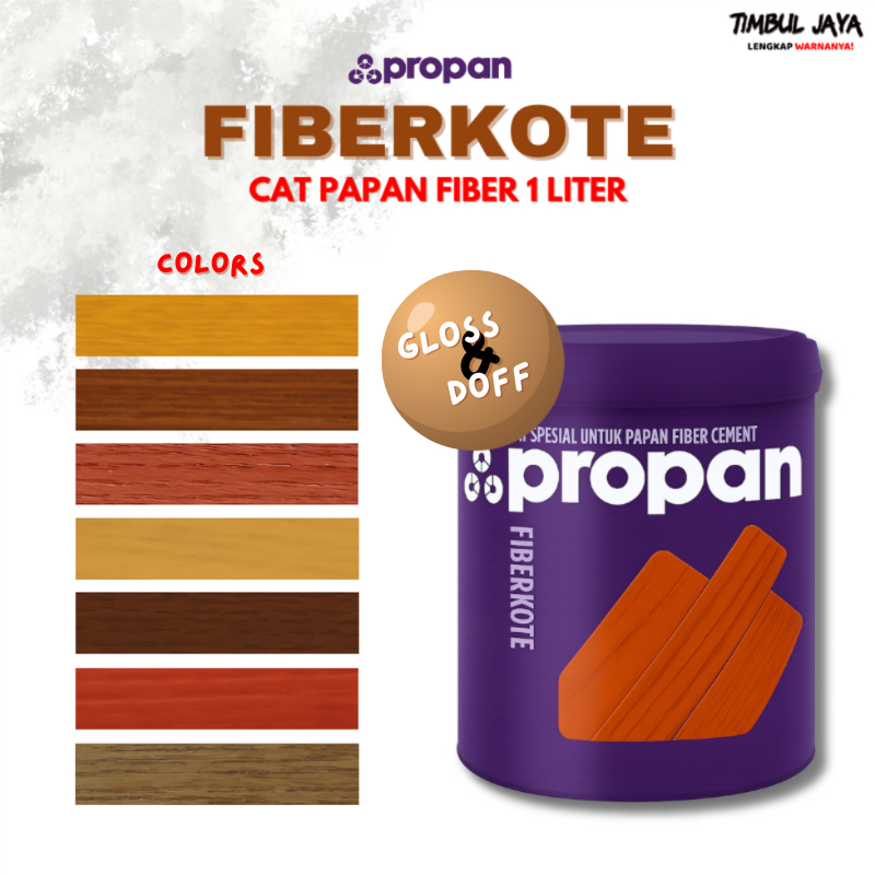 Cat Kalsiplank Propan Fiberkote 1Liter Motif Kayu Gloss dan Doff / Cat Kalsiplang / Cat GRC Propan