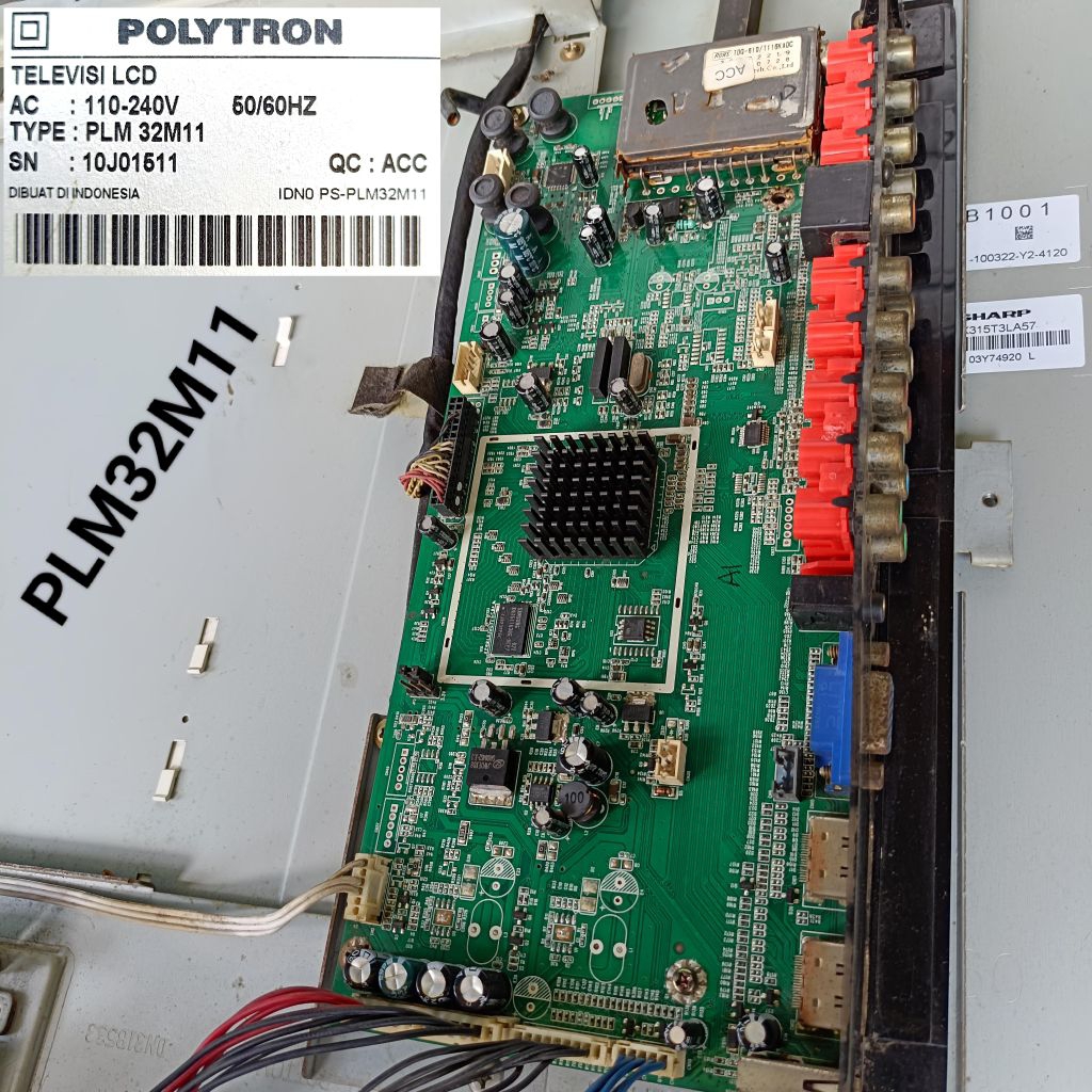 MAINBOARD / MB POLYTRON 32 inch PLM32M11 LCD TV POLYTRON PLM 32M11 Original Bergaransi