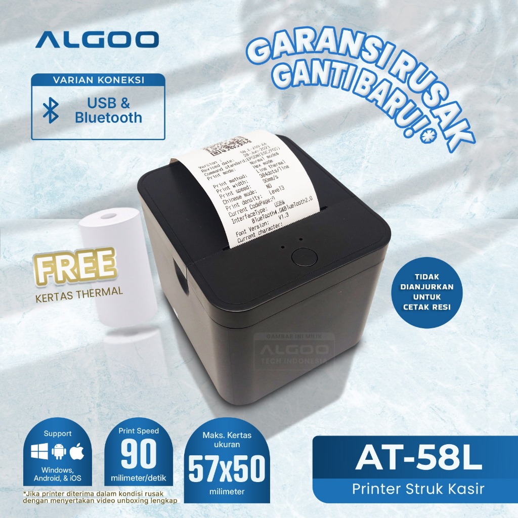 Printer Thermal Bluetooth Struk Kasir Nota PPOB