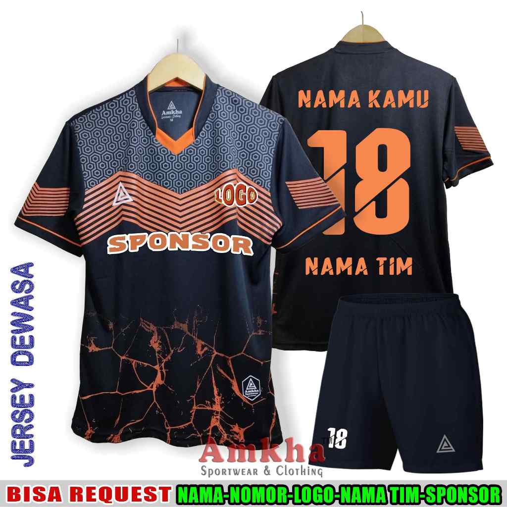 JERSEY BOLA FUTSAL BISA SABLON NAMA SENDIRI KAOS OLAHRAGA SETELAN BAJU BOLA Amkha Company