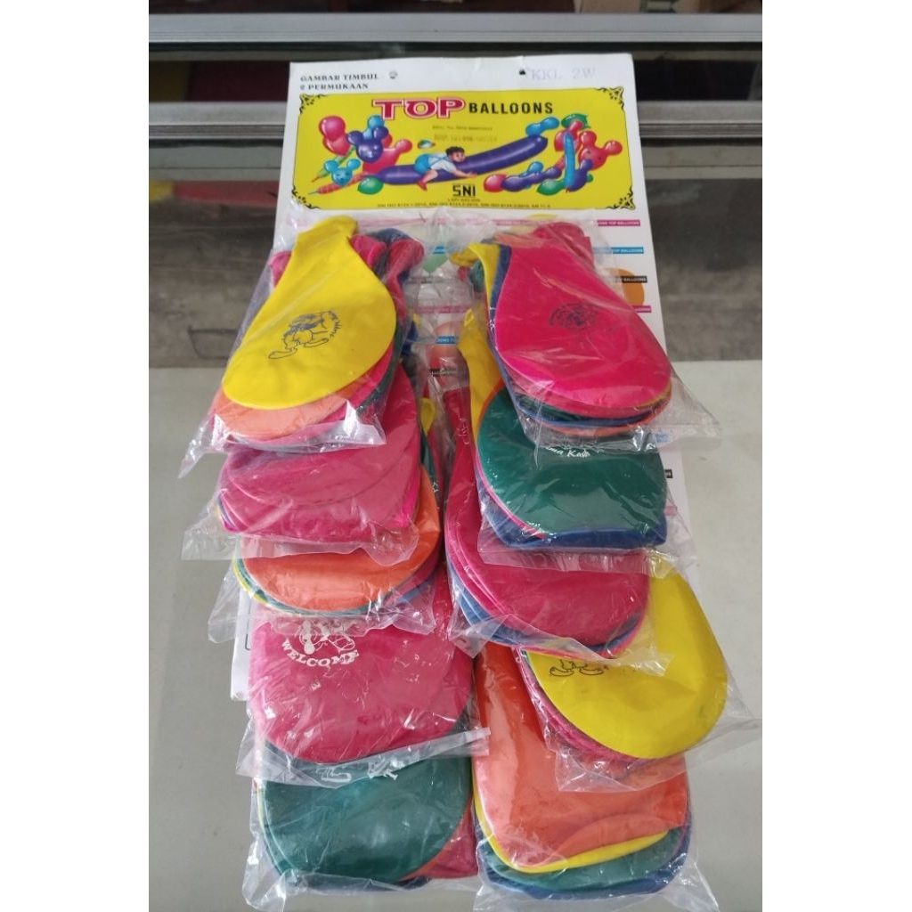 Balon TOP Tipe KKL/Besar (1 Lembar Isi 10 pcs)