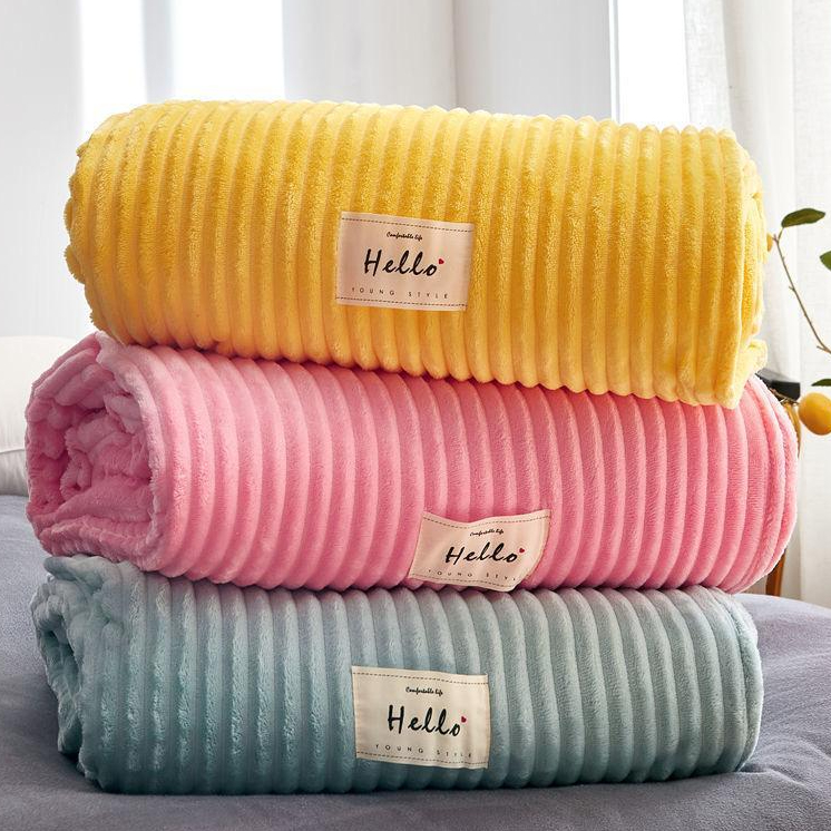 Selimut Dewasa Bulu Tebal Embos Polos Halus Lembut Uk 180x200