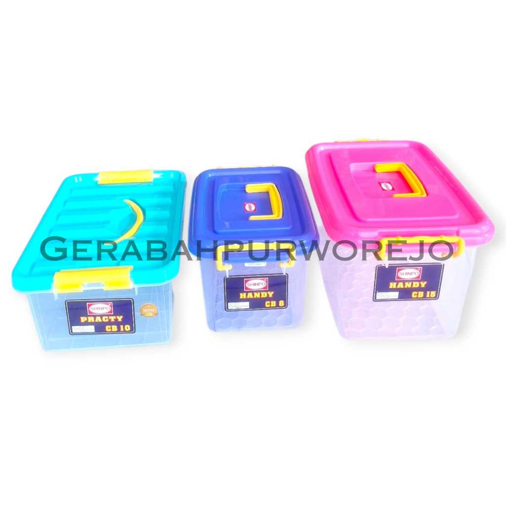 SHINPO Box Kontainer Kecil Serbaguna 3 Size Box Praktis Tempat Menyimpan Barang