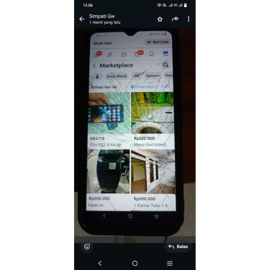lcd Vivo y02 y02t retak frem nya