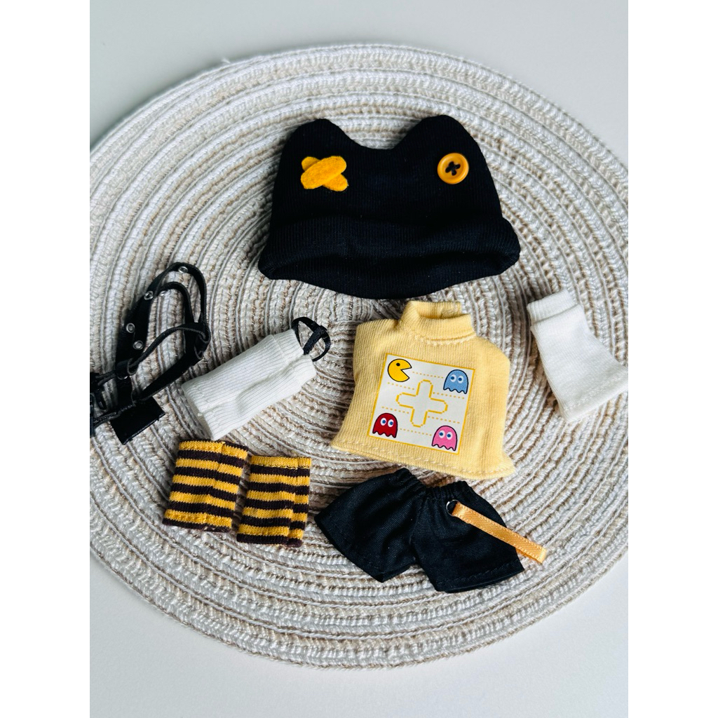 nendoroid doll clothes obitsu 11 ymy dod yomane game set yellow pacman