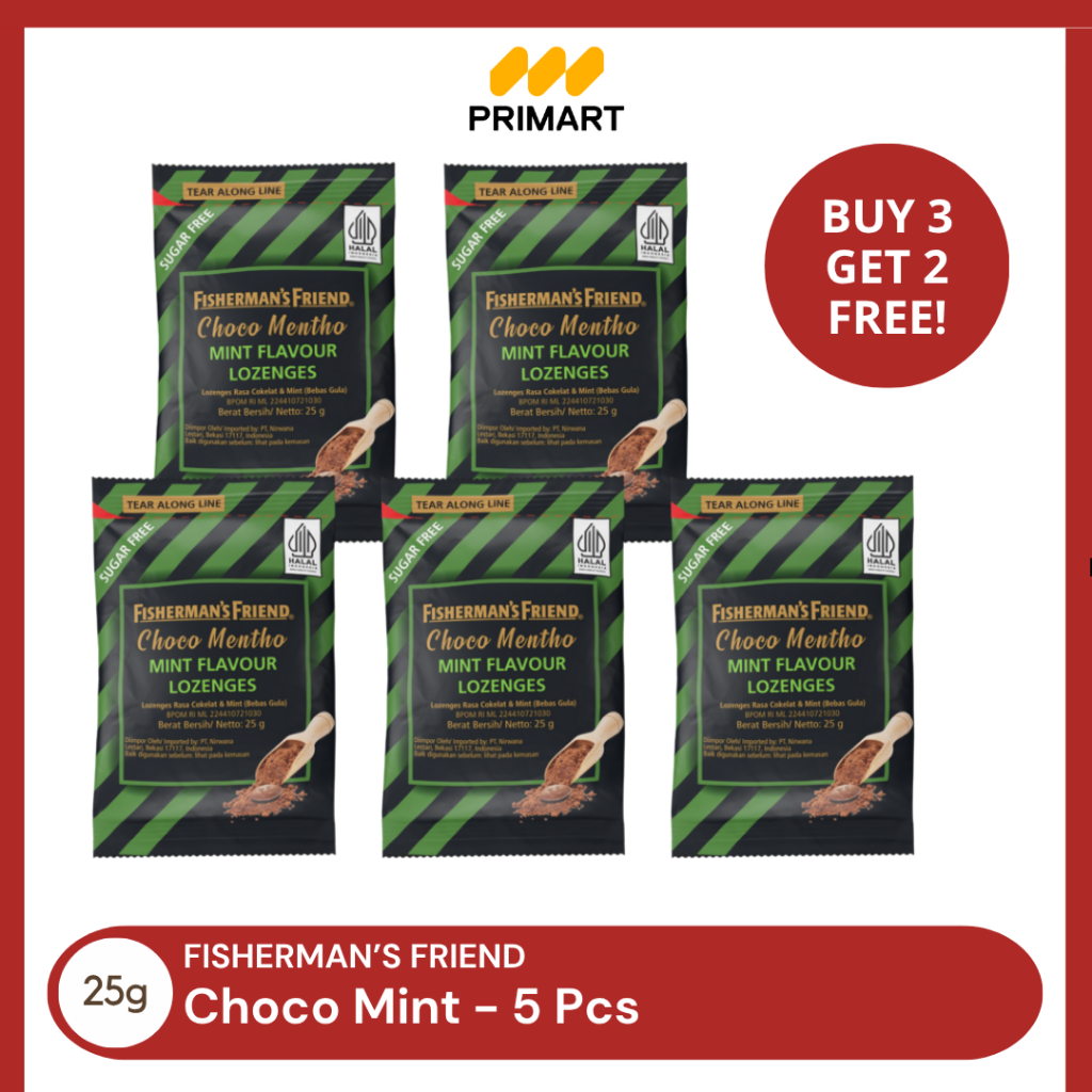 Fisherman's Friend Choco Mint 25 Gr Buy 3 Get 2 Free