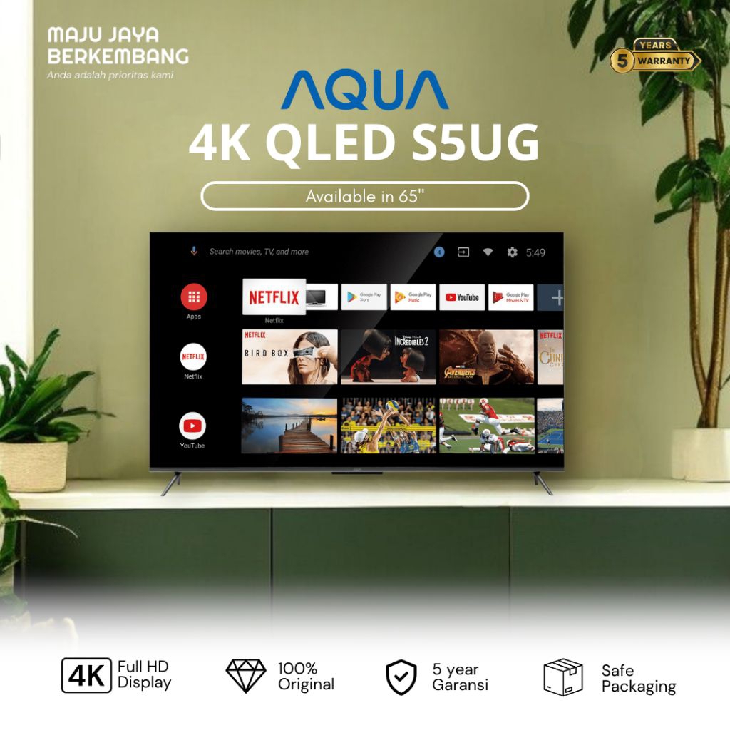 AQUA AQT65S5UG / 65S5UG 4k ANDROID TV 65 inch s5ug
