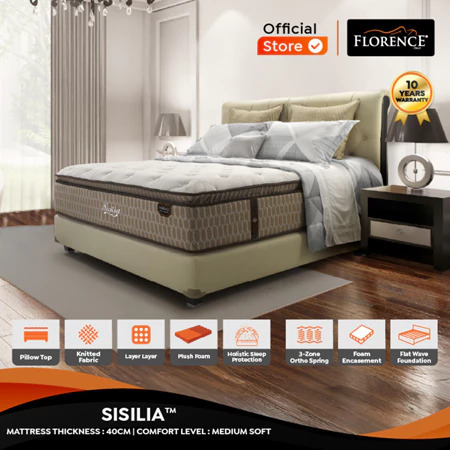 Florence Kasur Spring Bed Sisilia - Mattress Only Dan Full Bed Set