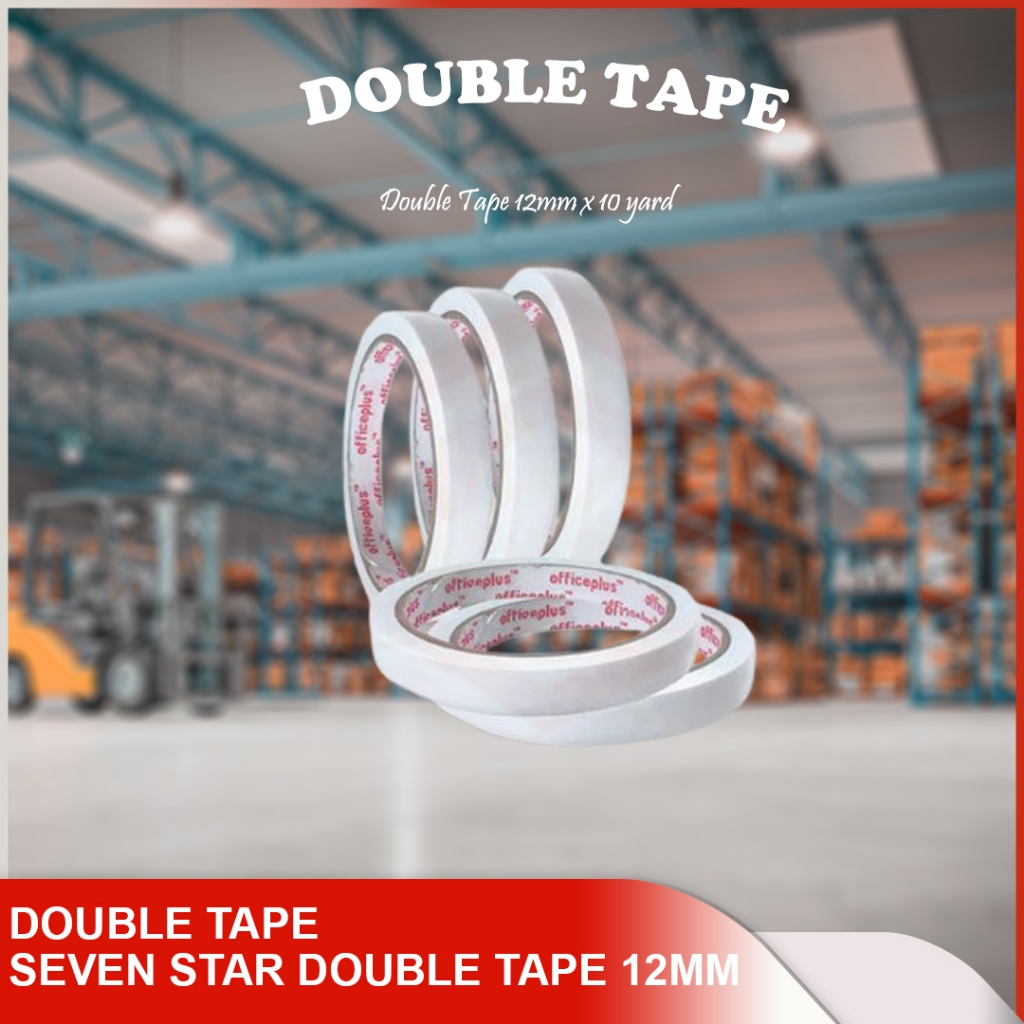 Double Tape 12mm - Double Tape Kertas 12 mm SEVEN STAR