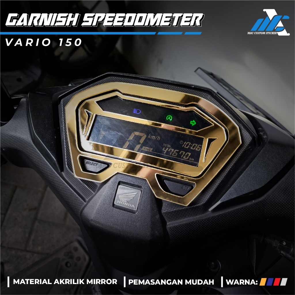 Garnish Aksesoris Speedometer Vario 125 150 Bahan Akrilik - Hiasan Speedometer Motor Vario 125 150
