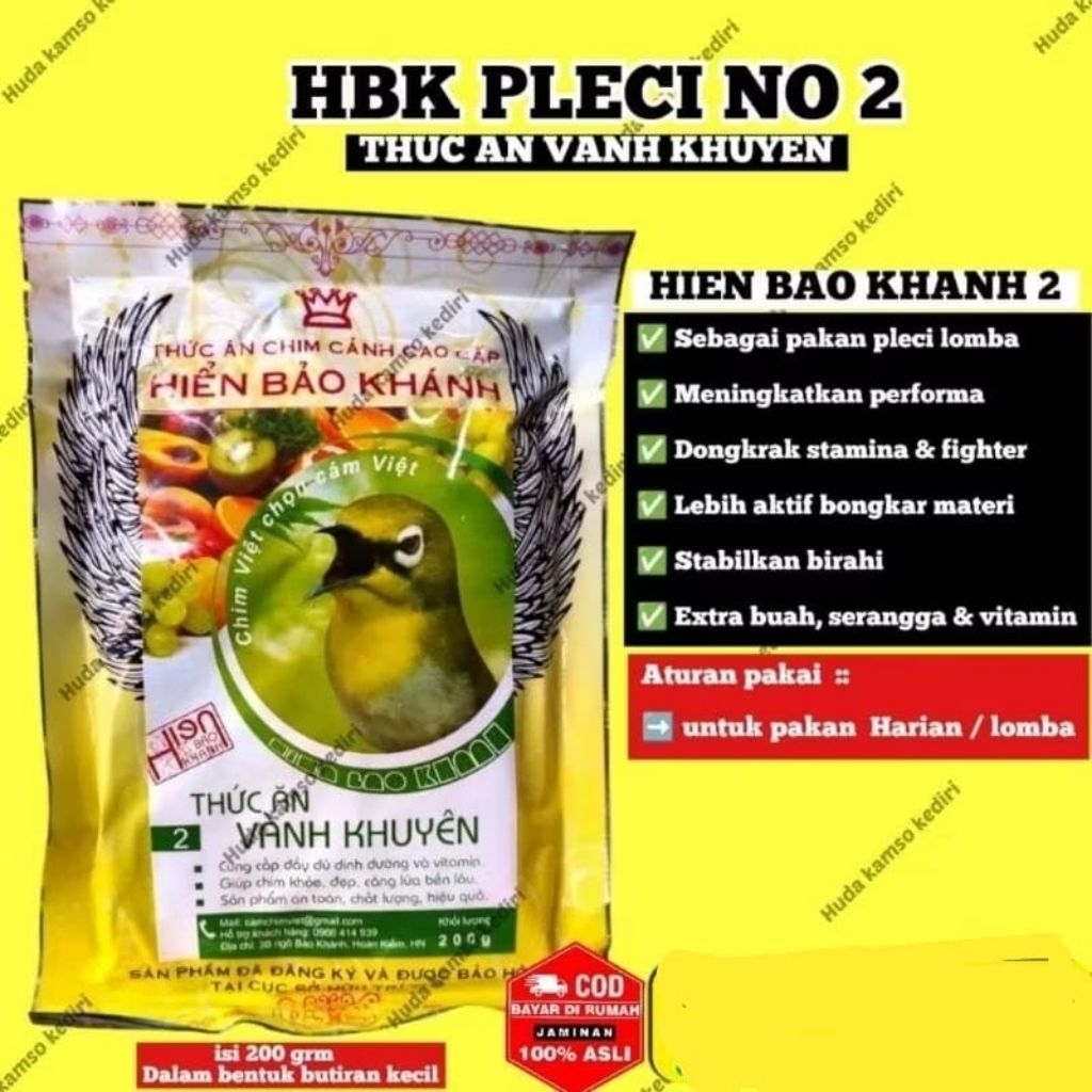 HBK + HBK PLECI + HIEN BAO KHAN + VOER PLECI MATA PUTIH + PAKAN BURUNG VIETNAM + VOER VIETNAM + PAKA