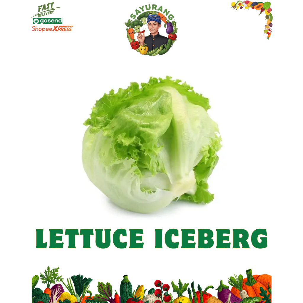 Lettuce ( Iceberg, Romaine,Lolorosa ) - Sayur Sayuran - Bandung Instant ( 2 Jam Sampai )