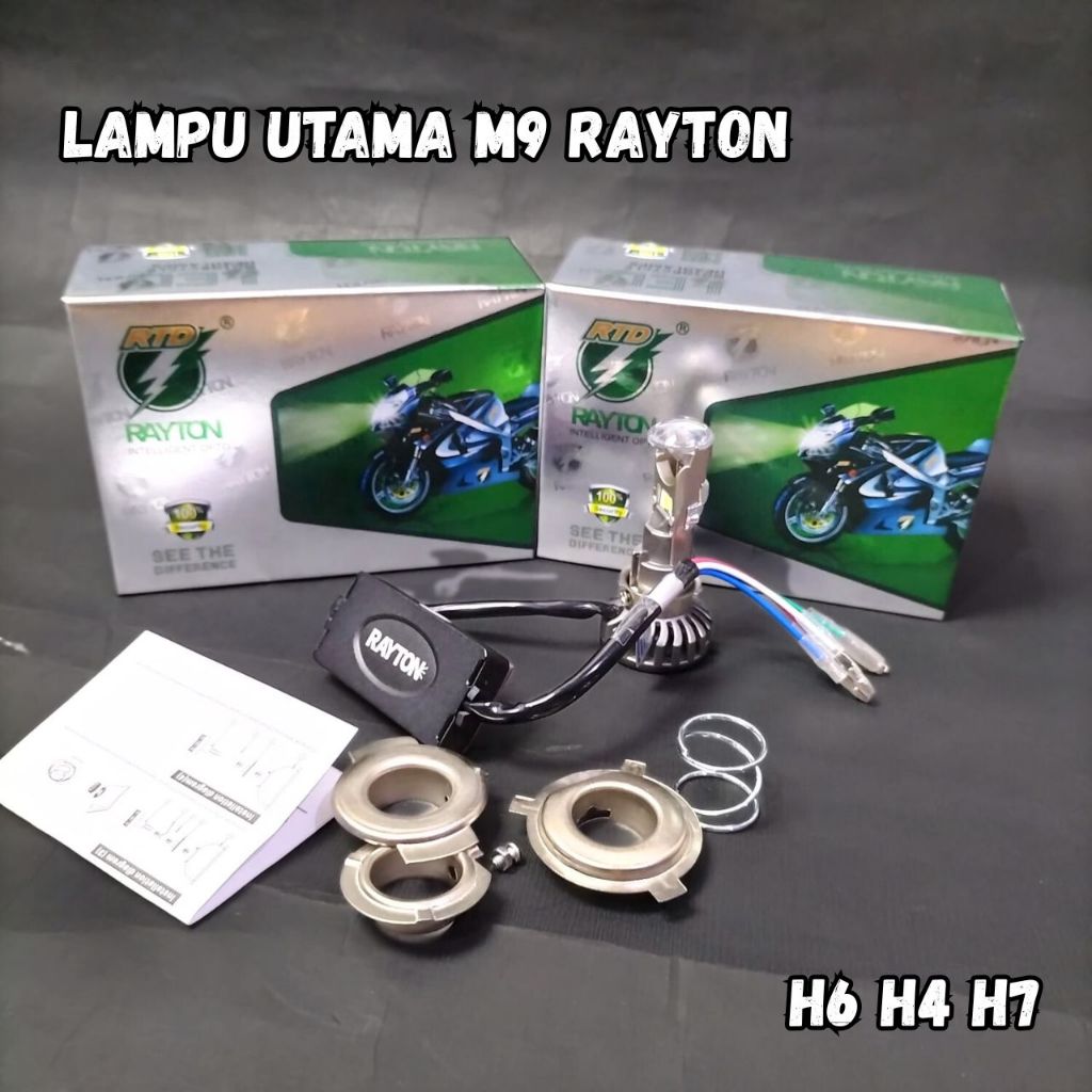 Lampu Utama H4 M8C RTD 35WATT Original RTD rayton Lampu Depan H6 H4 H7 Motor Mobil Universal