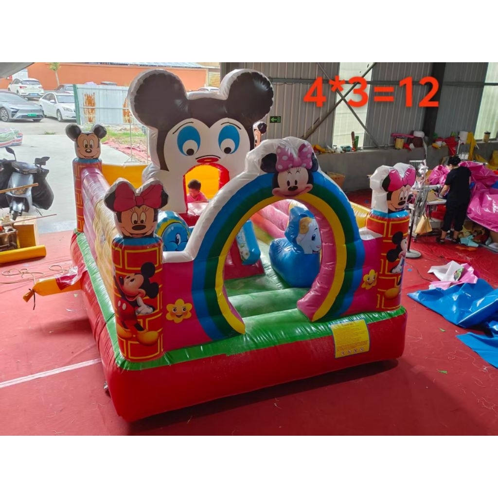 istana balon 3x4 sudah termasuk blower dan lem dan kain tambal