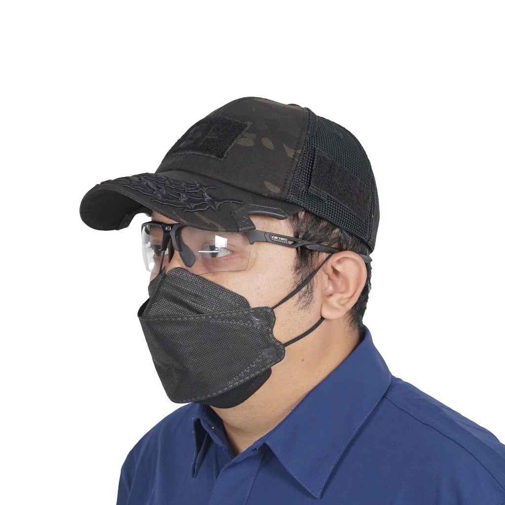 Topi Pria Cartenz Tactical Black Camo Pati