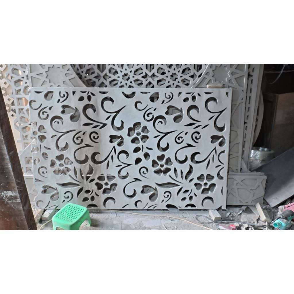 grc krawangan motif bunga termurah