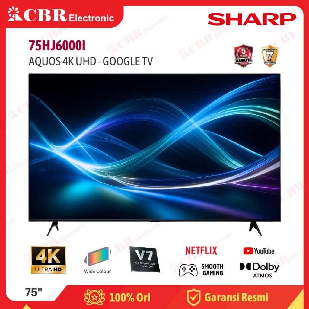TV SHARP 75 Inch LED 75HJ6000I (4K UHD – Google TV)