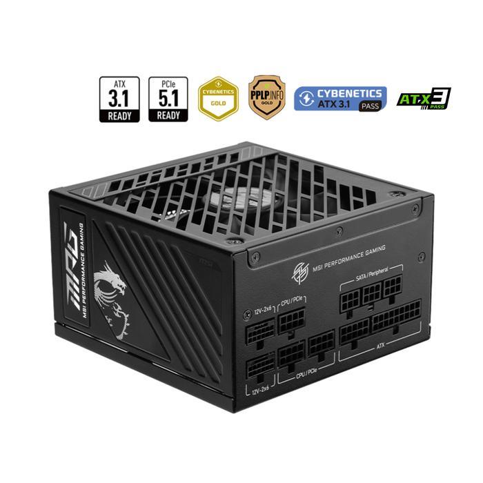 MSI PSU MPG A850GS PCIE5 [850W] FULL MODULAR 80+ GOLD
