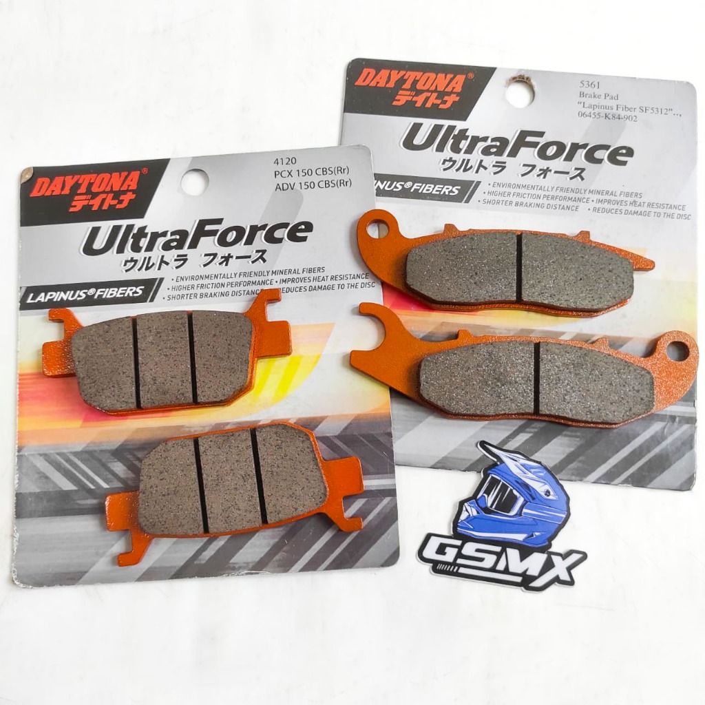 Kampas Rem Depan Belakang DAYTONA Lapinus Fibers PCX 160 ABS ADV 160 ABS PCX 150 ABS ADV 150 ABS