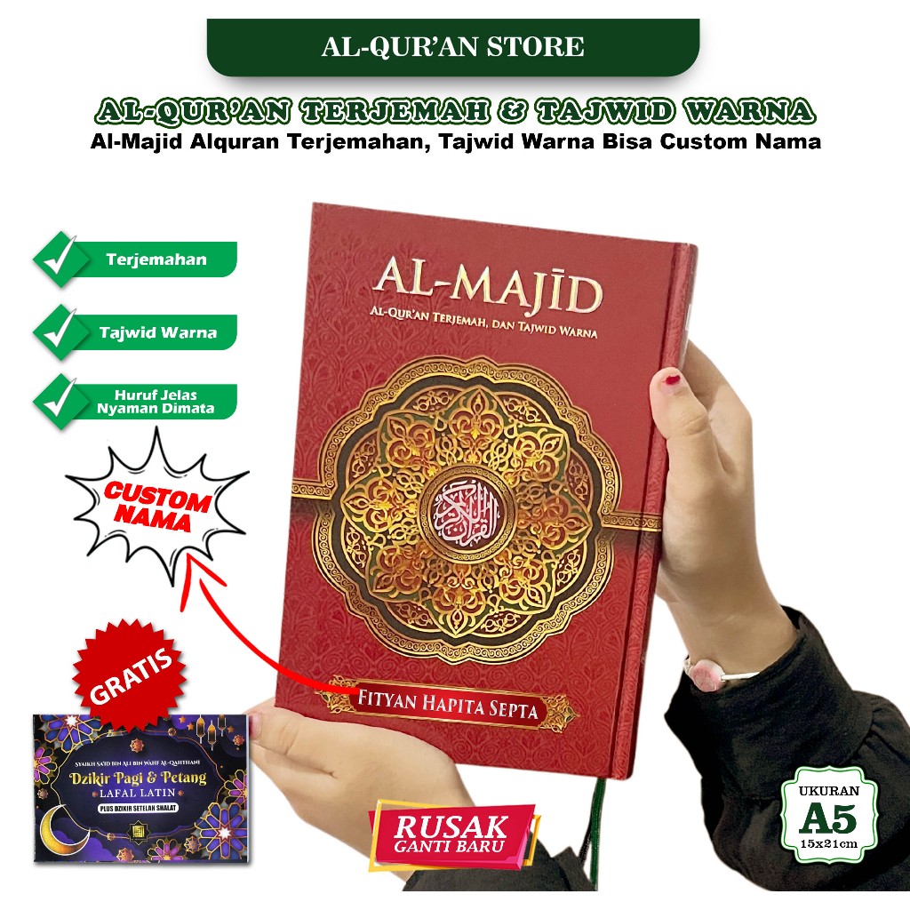 [COD] Al Quran Al majid A5 Terjemah Tajwid - Al Quran Tajwid Warna Dan Terjemahan - Alquran Almajid 