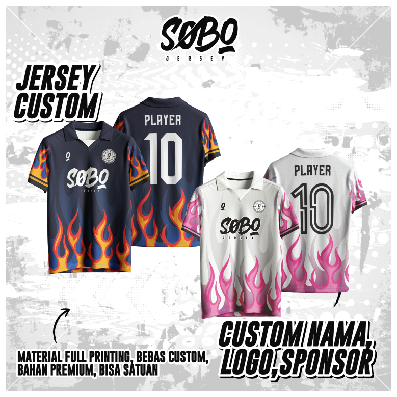 Jersey Sepak Bola | Jersey Futsal | Jersey Voli Custom Free Nama Set