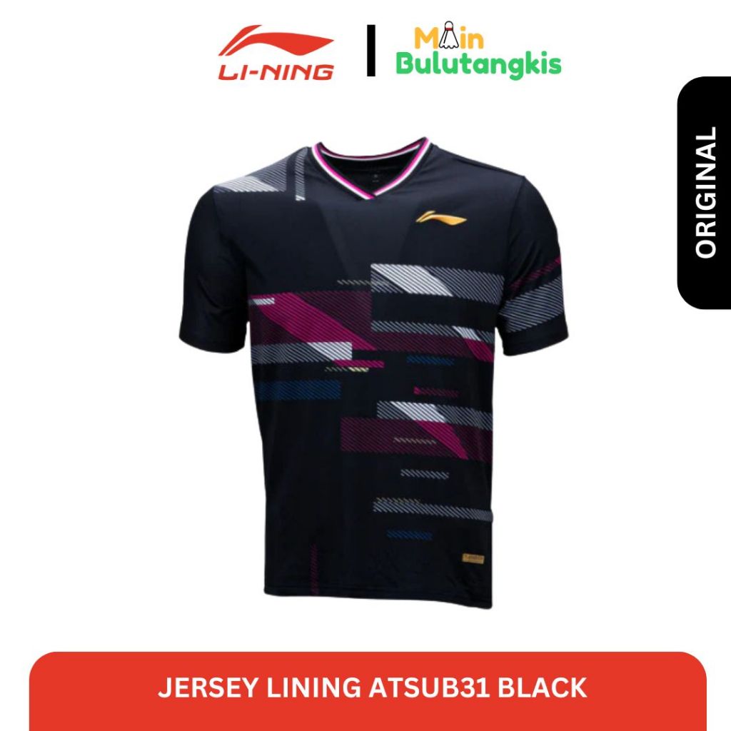 Jersey Badminton Lining 2025 ATSUB31 Black Original