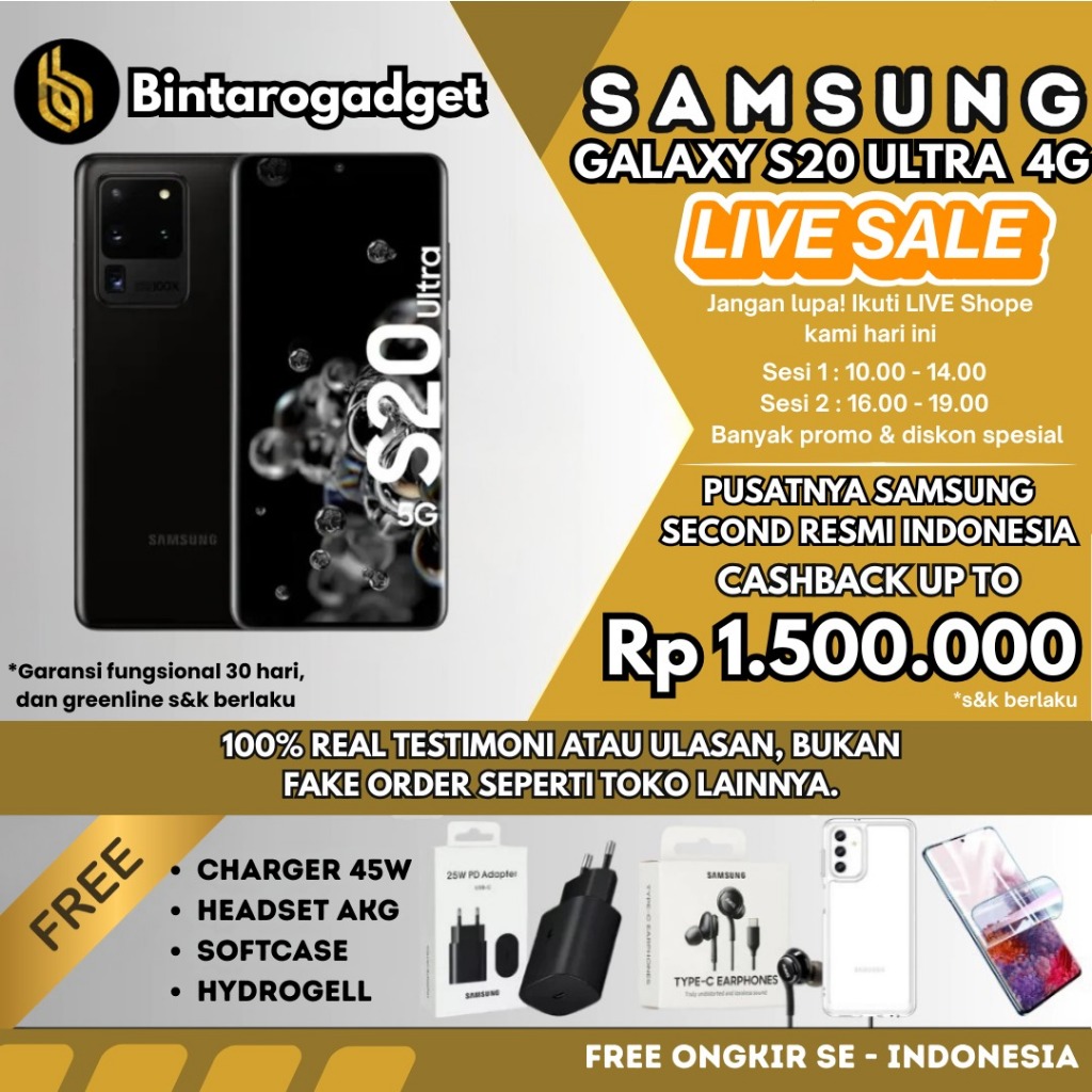 Samsung Galaxy S20 Ultra | S20 Plus 12/128Gb 8/128GB Second Original Sein