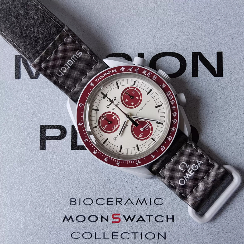 Omega & Swatch Jam Tangan Pria Bioceramic MoonSwatch Mission to Pluto