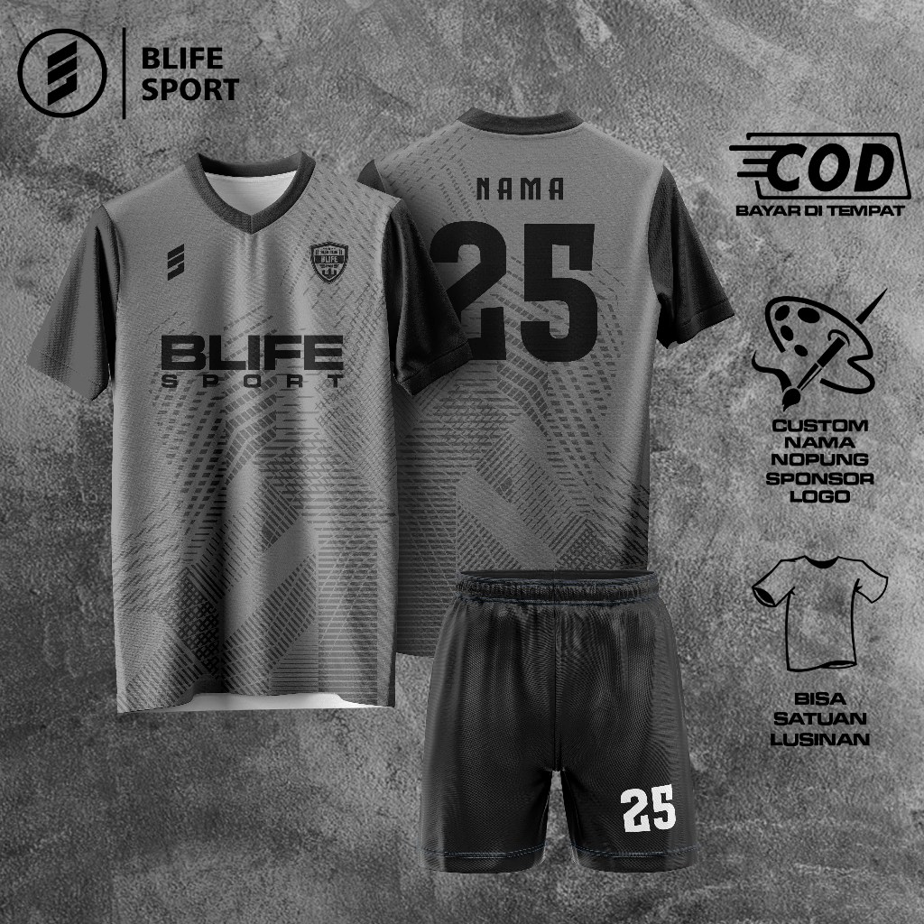 [ COD BISA SATUAN ] JERSEY FUTSAL/BOLA CUSTOM FULL PRINTING