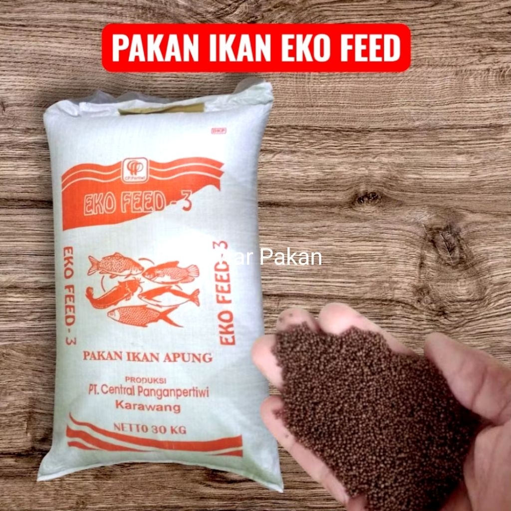 Pelet Eko Feed, -3 Pakan Apung, Pur Ikan & Lele Repack 500gr