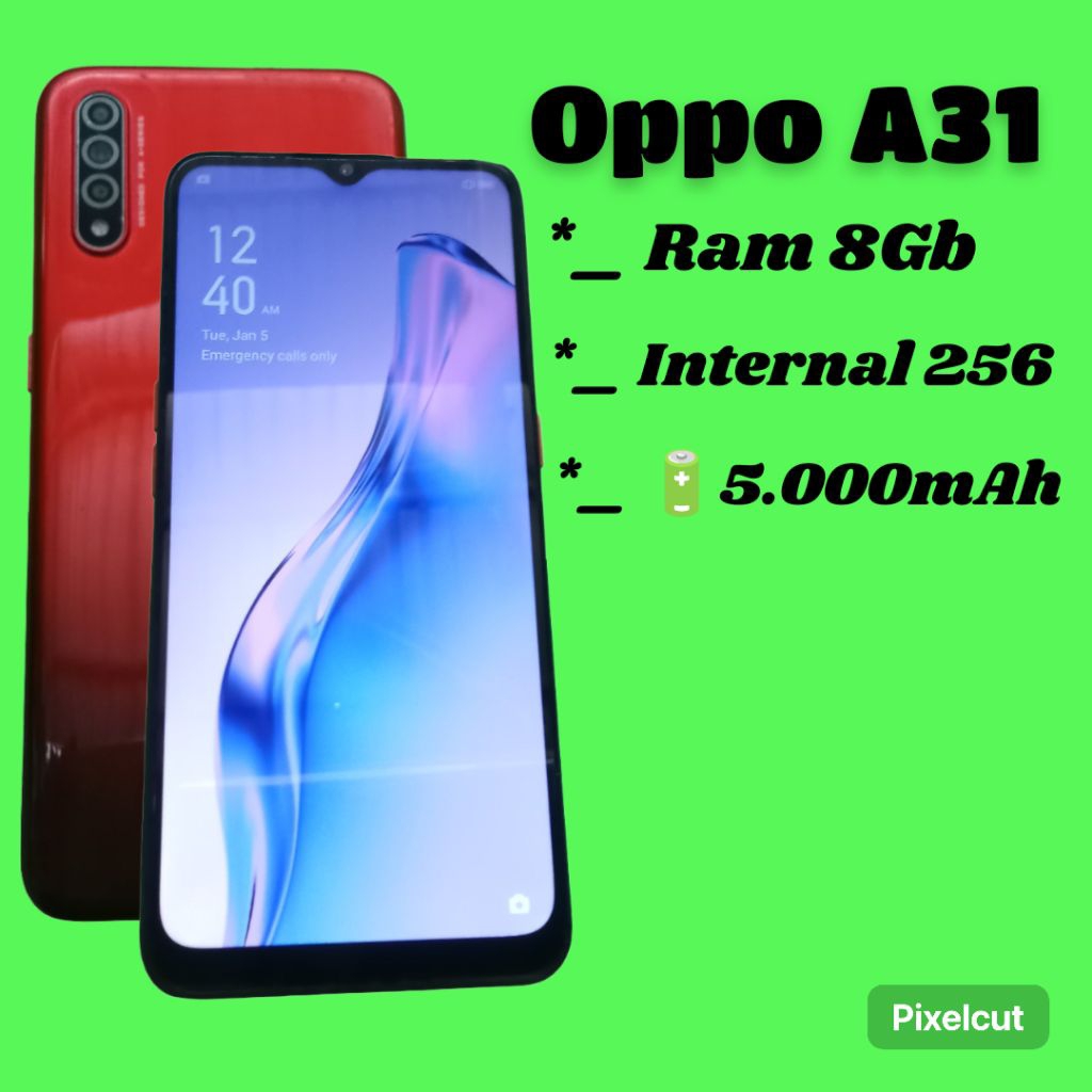 Oppo A31 Ram 8/256Gb.Hp murah siap pake