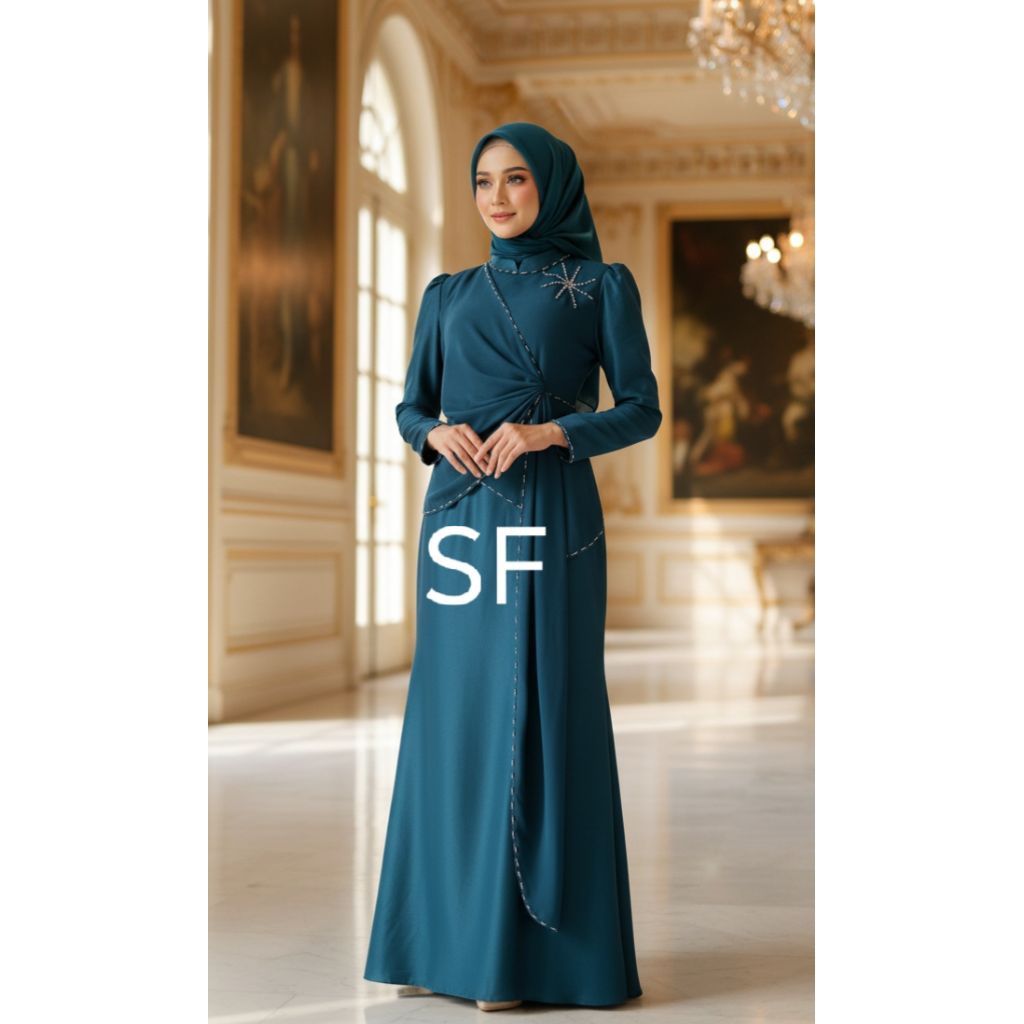 GAMIS SIPON PITA BLUE EMERALD