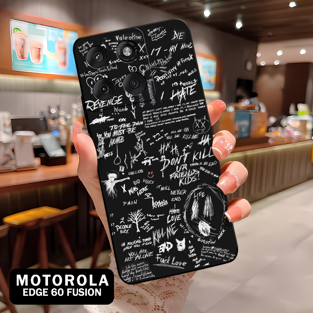 ( BT 18 ) Softcase Silikon hp Motorola Edge 60 Fusion l full karet lentur Untuk  Camera l Silicone l