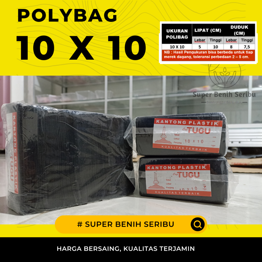 1kg Polybag Tanaman Ukuran 10x10 merk Tugu