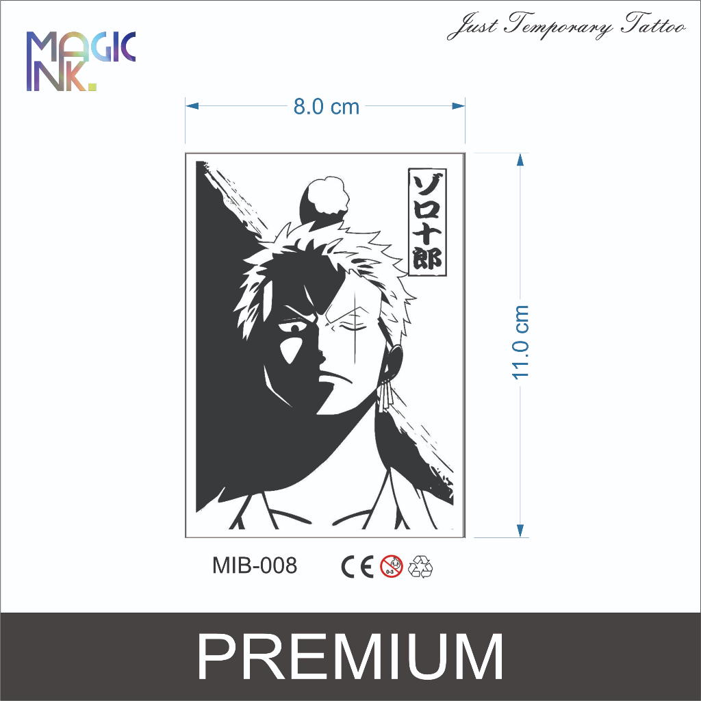 One Piece Fruit Ink Tatto Temporary Premium Tato Temporer