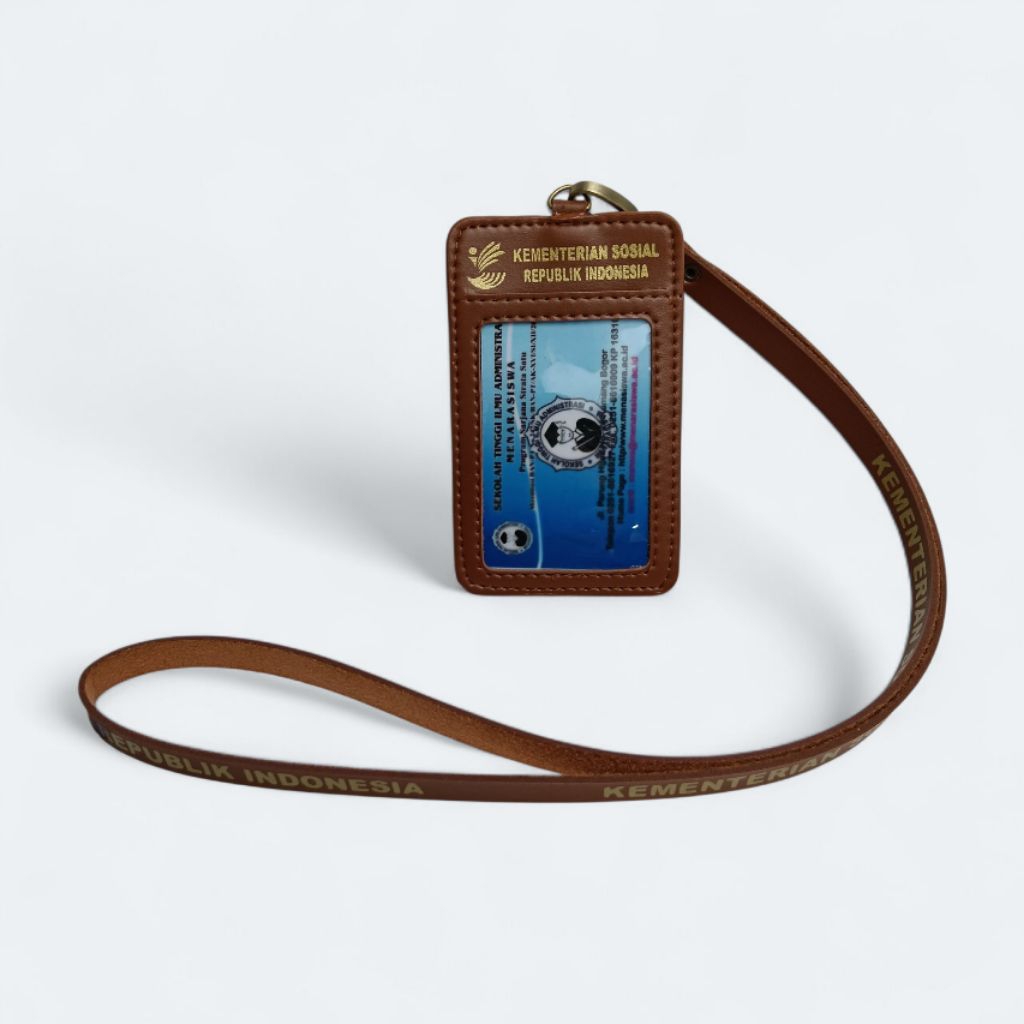 Tempat ID Card KEMENSOS Kulit | ID Card KEMENSOS DINSOS Name Tag ID Card KEMENSOS DINSOS