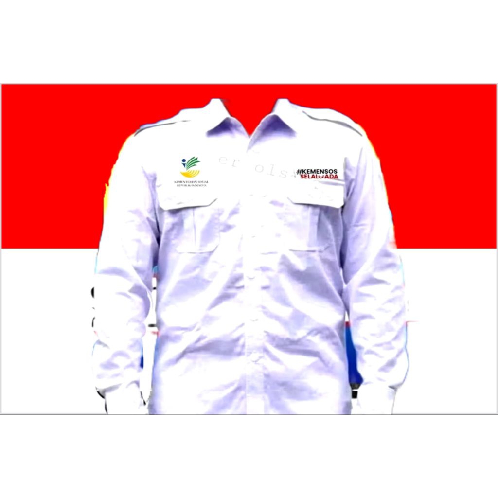 lengan panjang kemeja Kemensos RI seragam kemensos RI pdh Kemensos RI kemeja Kemensos selalu ada ser