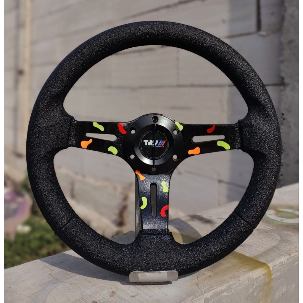 Stir Mobil Racing • Setir Universal Model" Dot Cocok untuk Mobil/Truk