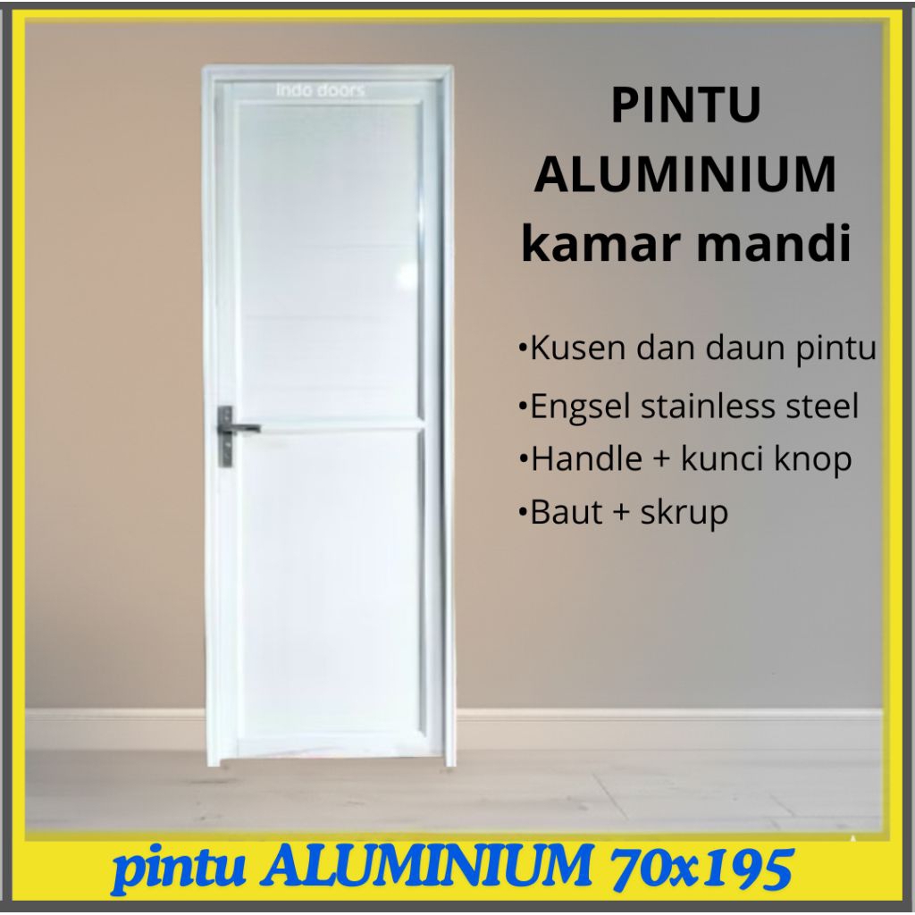 Pintu Kamar Mandi Aluminium Tebal Special Platinum