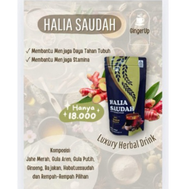 HALIA SAUDAH—Minuman Herbal Premium