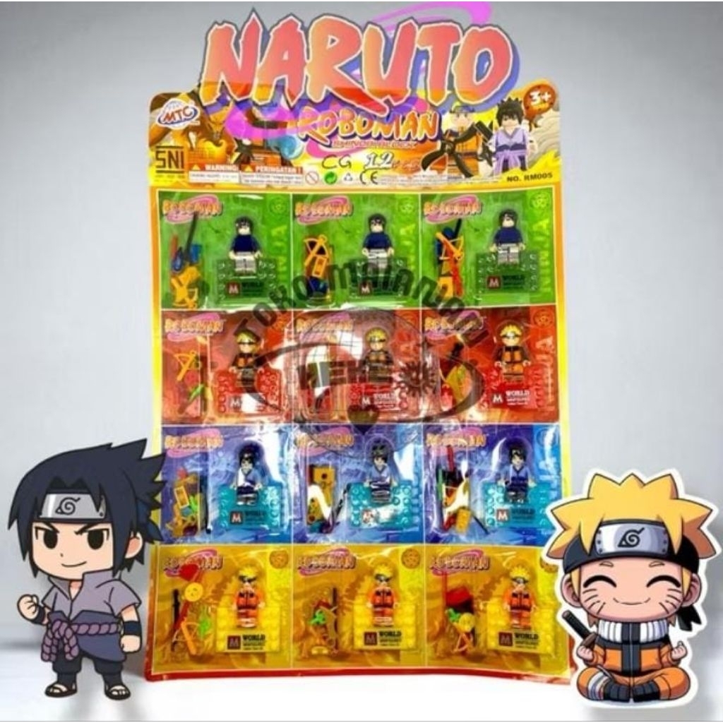1 LEMBAR BRICKS NARUTO || ROBOMAN NARUTO || ROBOMAN RM 005