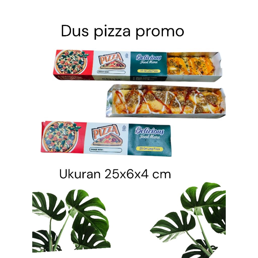 (100pcs)DUS LONG PIZZA/KARDUS PIZZA PANJANG UKURAN 25X6X4 CM