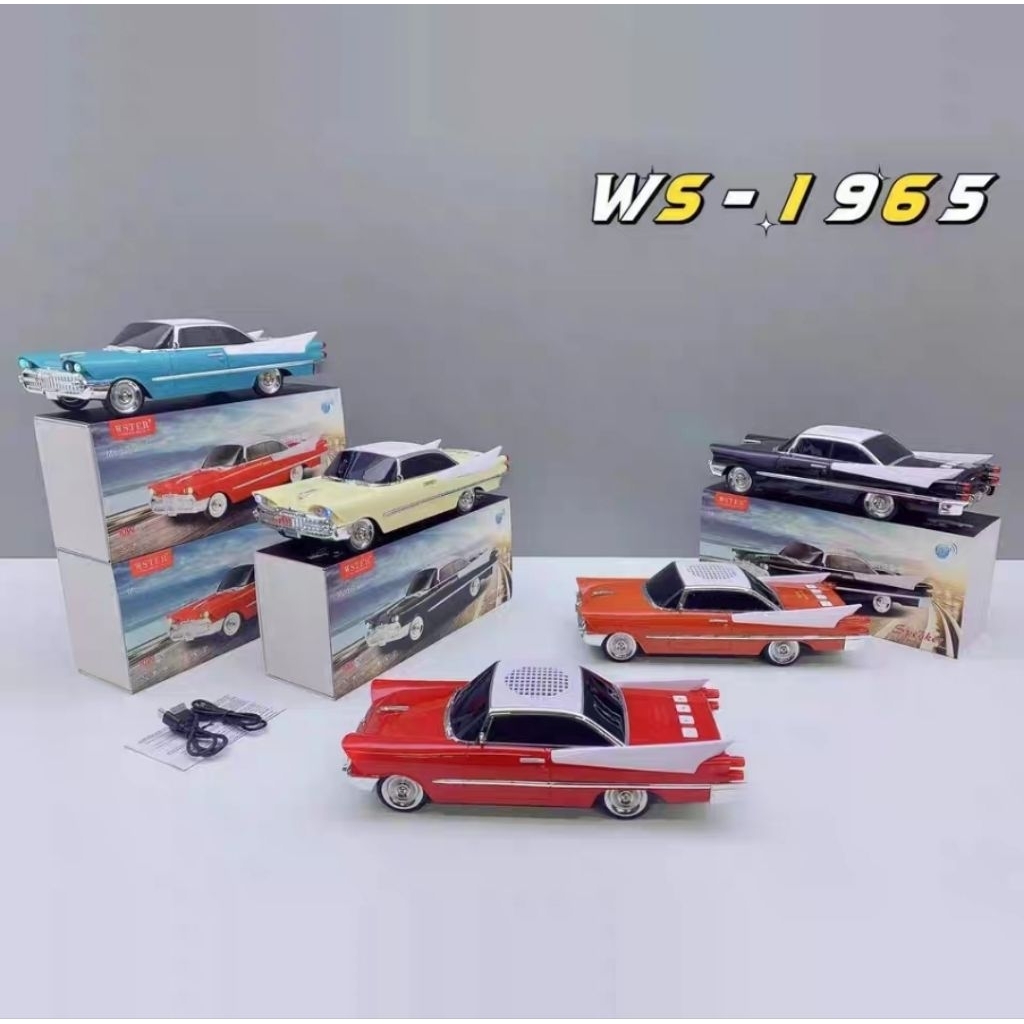 Speaker Bluetooth WSTER WS1965 Speaker Mobil Classic Original Super Bass Tws Model Mobil Lincoln