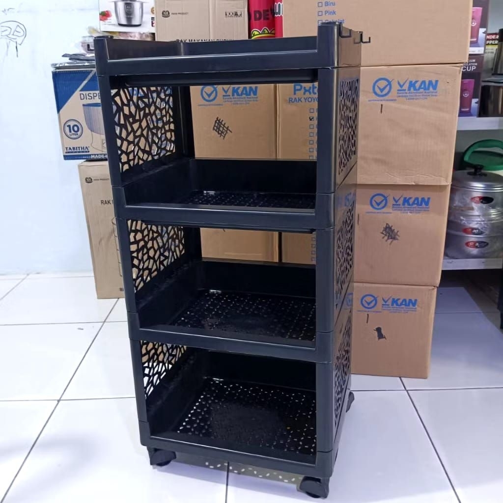 Rak yoyo rak roda serbaguna susun 4