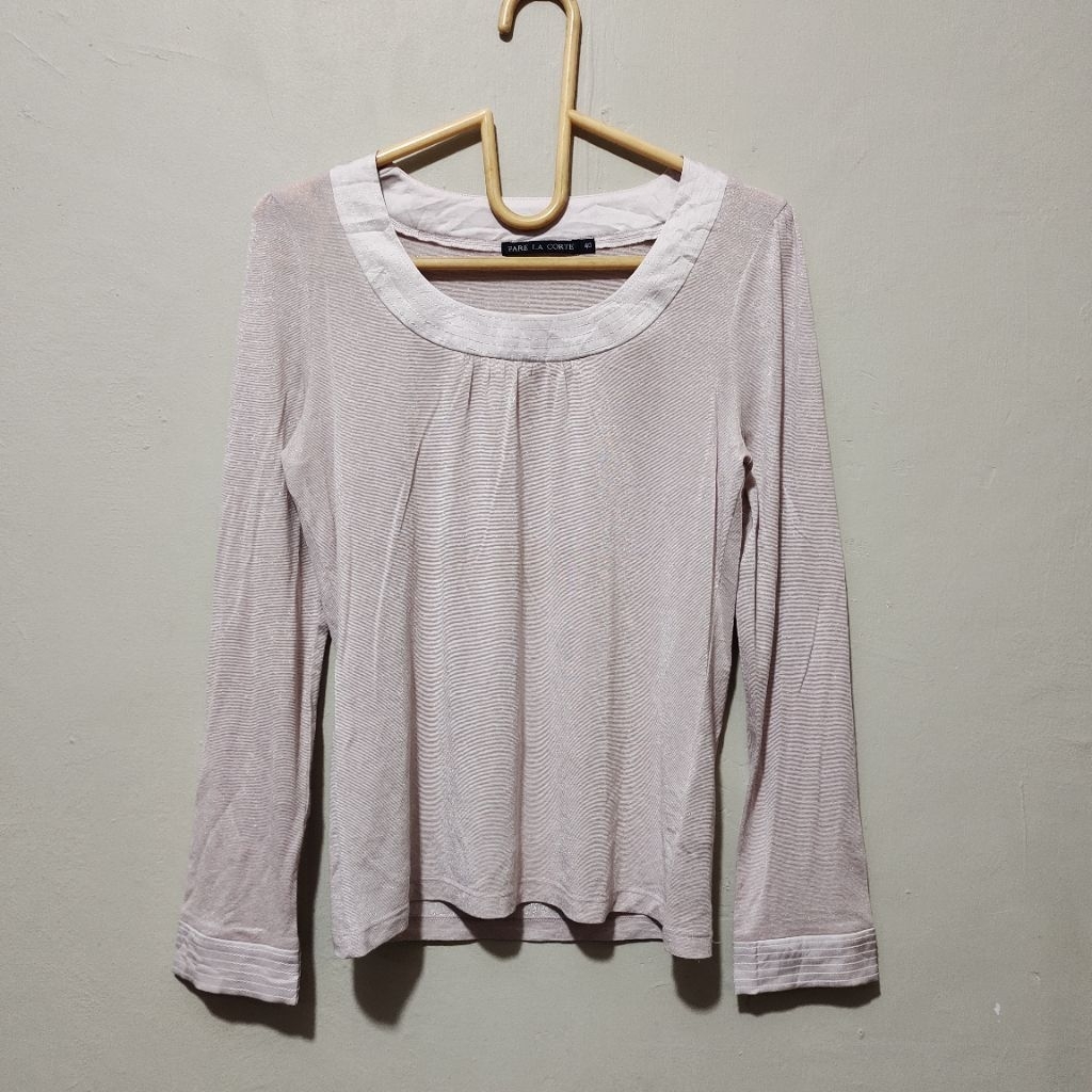 FARE LA FORTE blouse pink blouse glitter top blouse top tee atasan pink atasan pesta blouse pesta ba