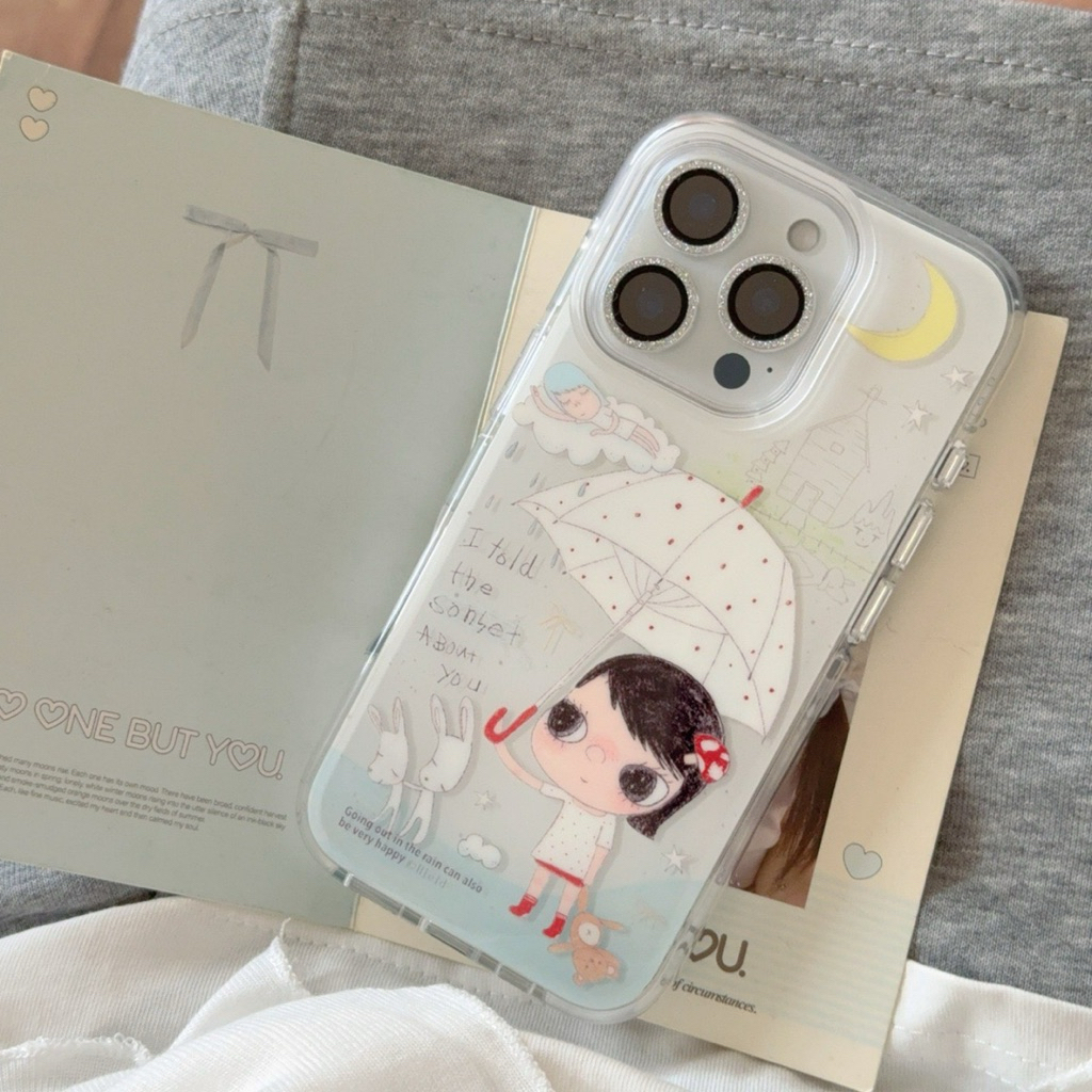 Cute Yoshitomo Nara Umbrella Case Iphone 13 14 15 16 Pro Promax | BONBONCASE.ID