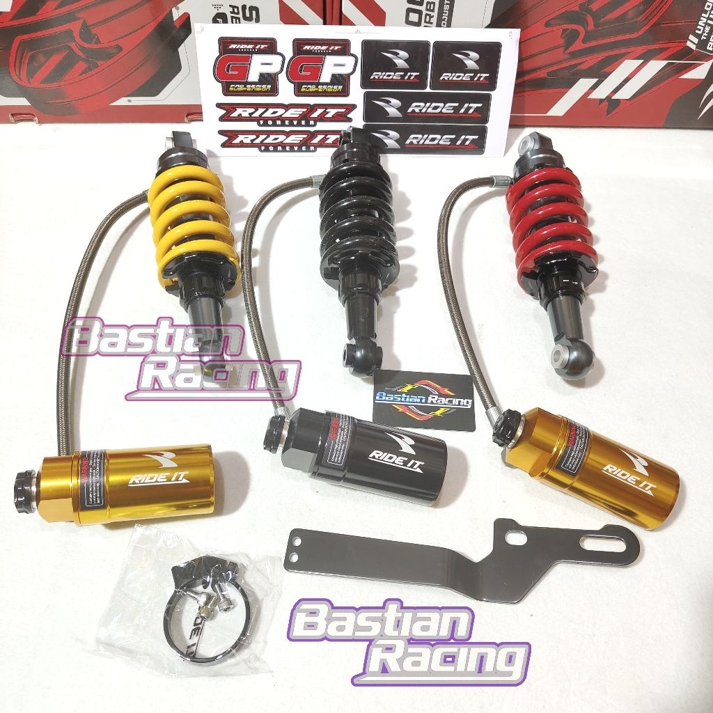 MONOSHOCK SATRIA 2 TAK  SATRIA HIU RIDE IT GP 103 TABUNG PISAH MONOSHOCK SATRIA HIU LUMBA DOUBLE KLI